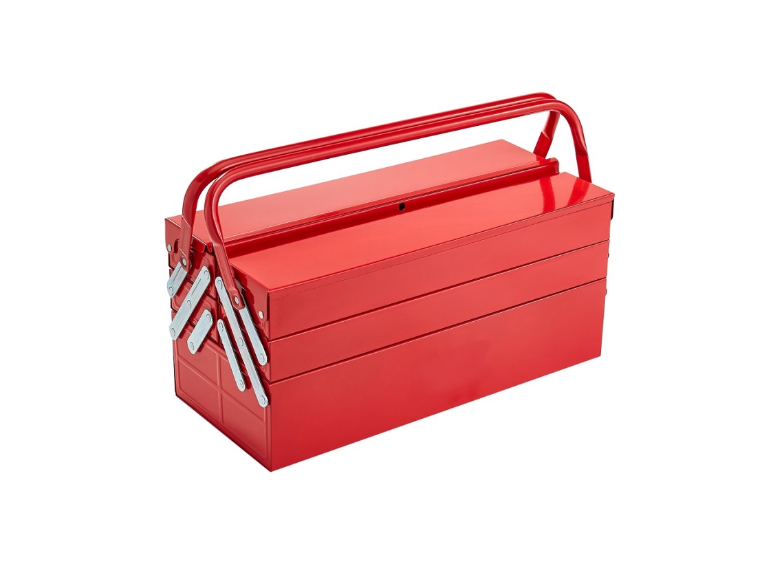 Juego de herramientas portátil de metal, estuche plegable con bandejas y caja robusta Tekmaquinas