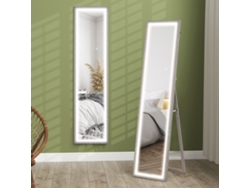 Espejo Cuerpo Entero Led 40x160 Cm Control Táctil Regulable 3 Colores Gris
