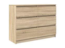 Aparador de madera de roble Sonoma Derivados MAISON EXCLUSIVE 100x35x76 cm