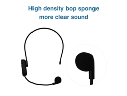 Microfone Sem Fio 2.4ghz Profissional Head-wear Para Streaming E Ensino