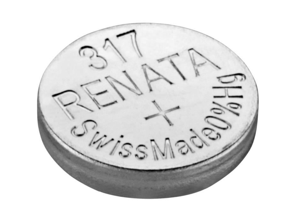 Célula Botón de Óxido de Plata 317 / SR516 SW 0% Mercurio 1.55V RENATA