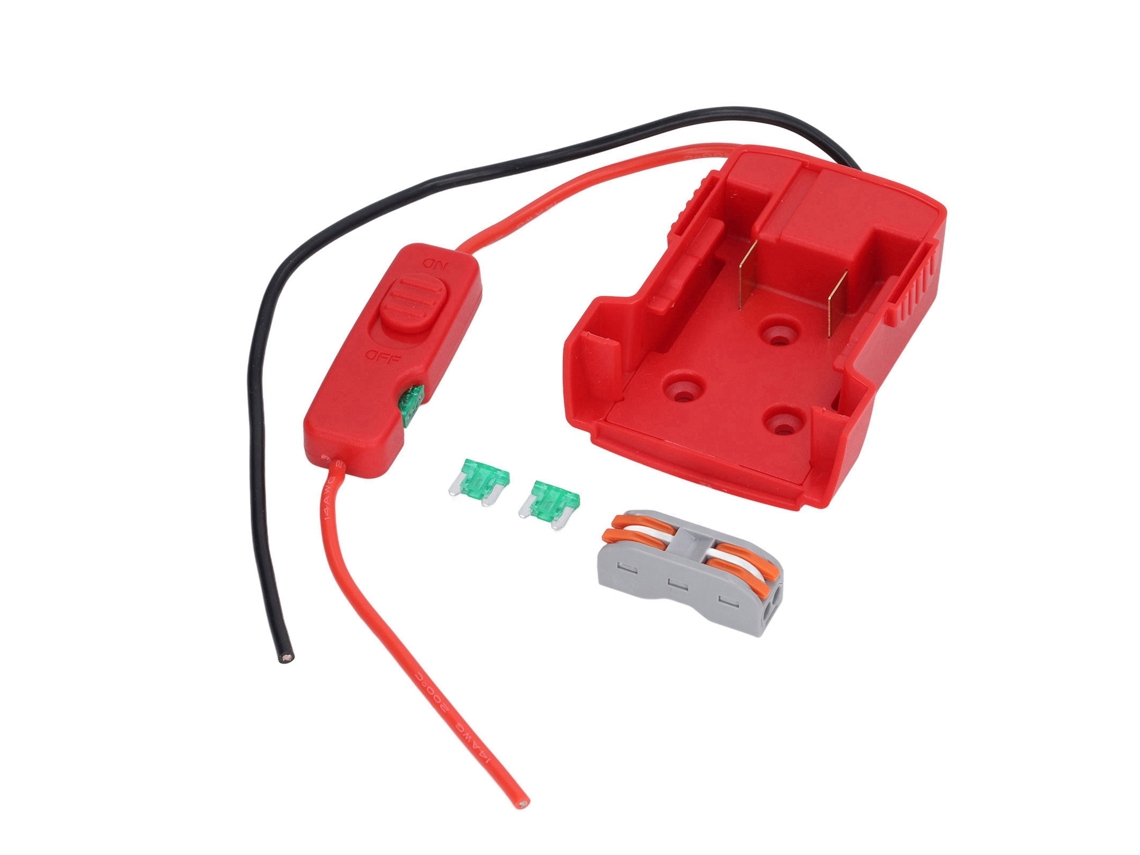 2026-as-adaptador De Batería De Litio Con Fusible 30a Interruptor Terminal Práctico Seguro Abs Convertidor Para M18 18v