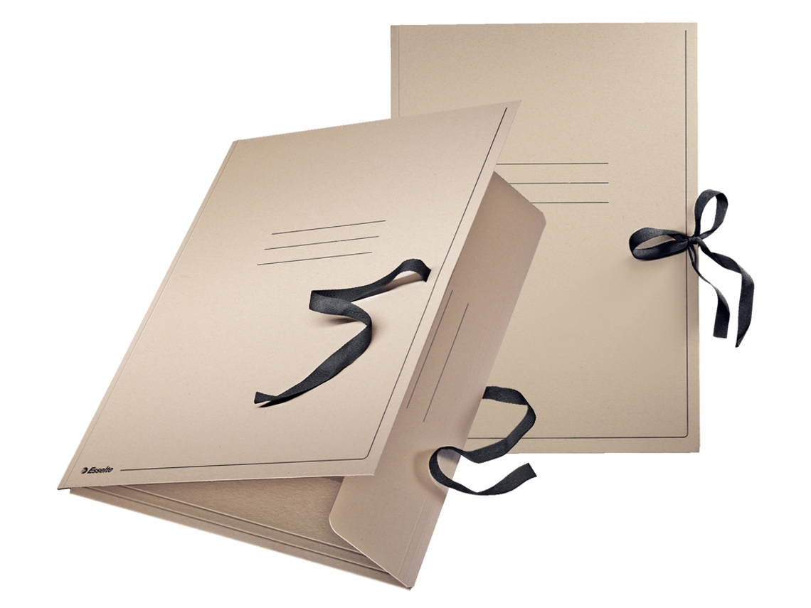 Carpeta de Dibujo ESSELTE Din A2 con Cintas Marrón Natural