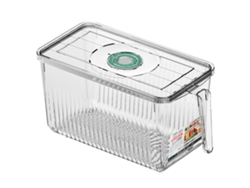Caja Transparente Para Almacenar Alimentos Con Tapa Y Asa Para Refrigerador.