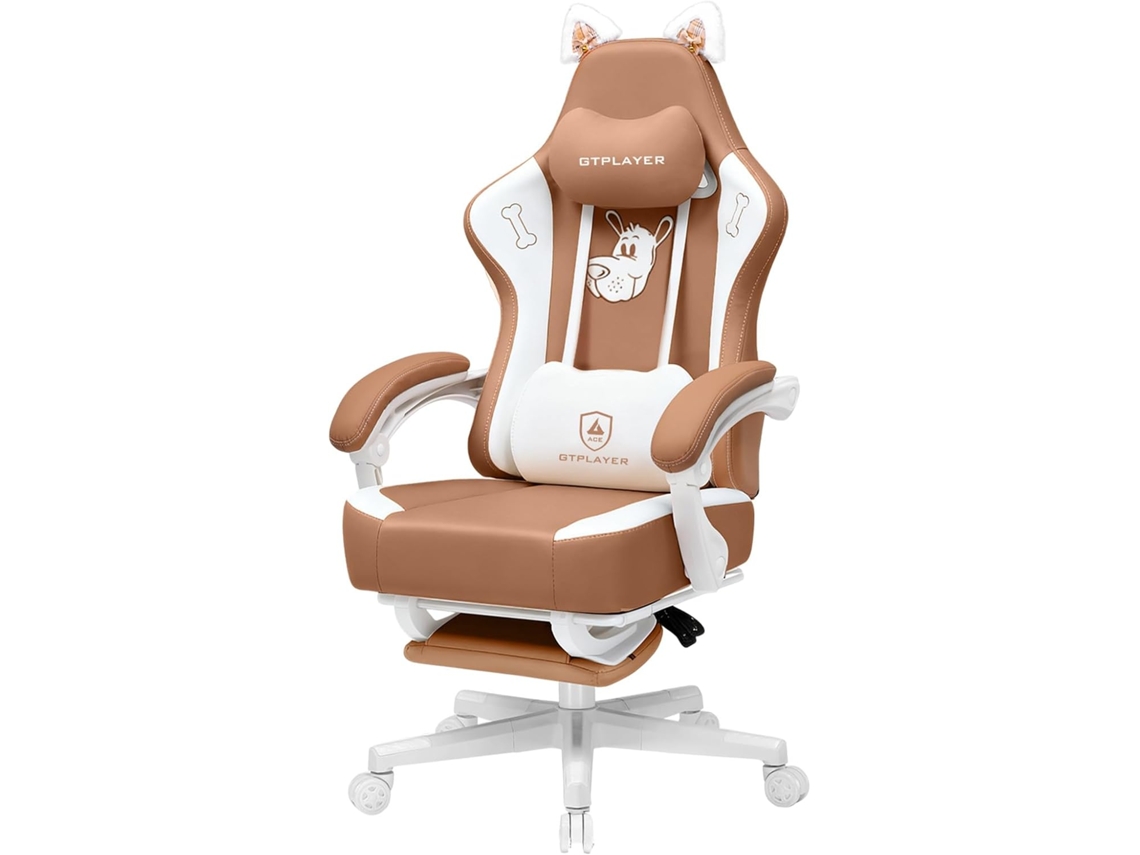Silla de Juego en Cuero Ergonómica para Oficina  GTPLAYER  (Orejas de Gato)