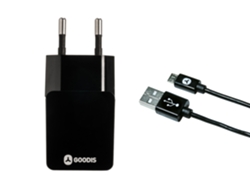 Cargador Adaptador de viaje GOODIS 5V/2.4A + Cable M.USB