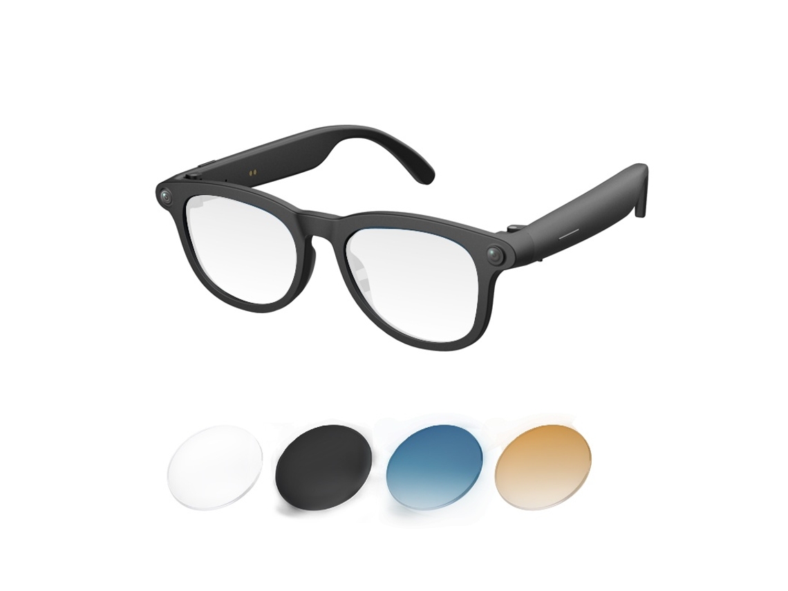 Smartglasses Sg70 Con Cámara, Bluetooth V6.0, Wifi, Asistente De Voz Con Ia Y 16 Gb De Almacenamiento (negras)