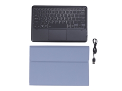 Case Com Teclado Para Tab P12 12.7 Polegadas 2023 Tb 370fu Com Iluminação 7 Cores E Suporte Para Caneta Roxo