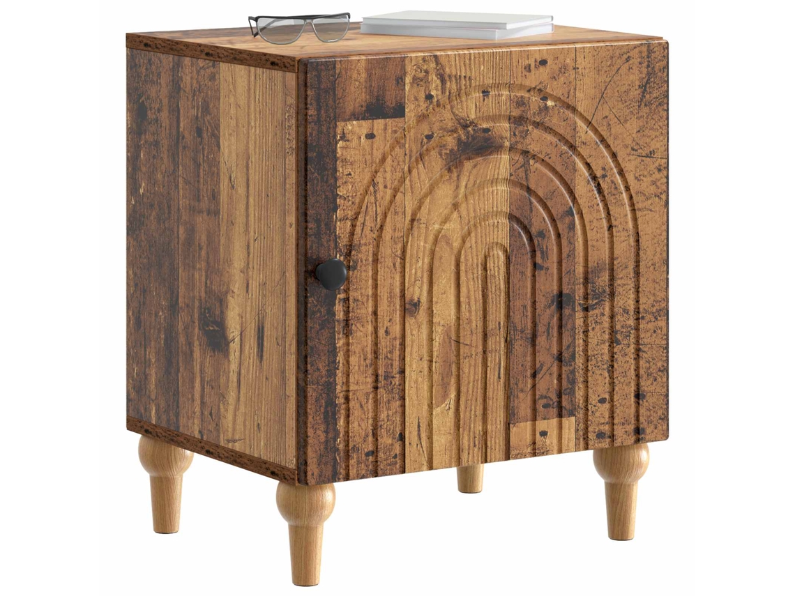 Maison Exclusive - Armario De Noche 2 Pcs Madera Envejecida 43 X 34,5 X 50 Cm
