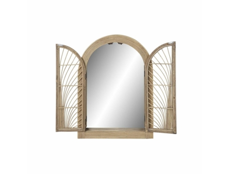 Espejo de pared DKD Home Decor Natural Marrón Ratán (61 x 4 x 84 cm) (61 x 5 x 85 cm)