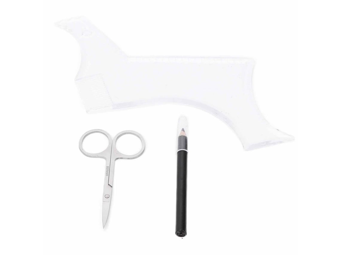 Kit De Modelagem E Estilo De Barba Profissional Para Homens - 3 Peças (tesoura, Pente E Caneta)