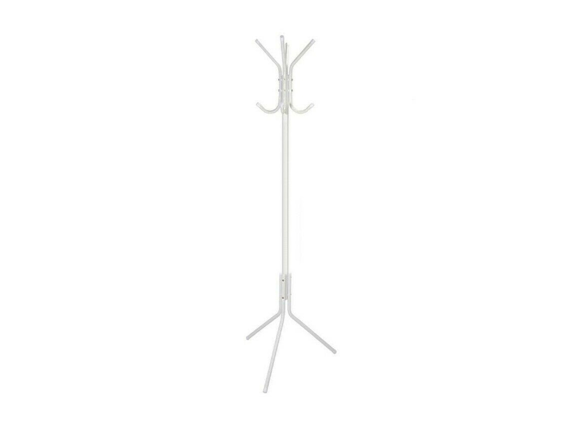 Perchero De Metal Blanco Con 8 Enganches Altos Y Medios 172Cm KMT