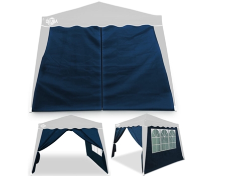 Panel Lateral Cenador Set 2 Piezas Azul 3x3m