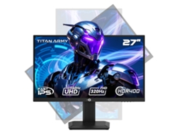 Monitor para juegos Titan Army P2712v de 27 pulgadas, 4K UHD, 160 Hz, FHD, 320 Hz, 1 ms, IPS, AMD FreeSync Premium
