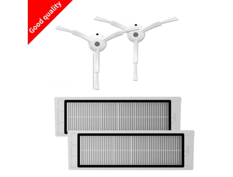 2 piezas de cepillo lateral2 piezas de filtro Hepa para Xiaomi Mi Robot aspirador hogar Robot repuestos de aspiradora cepillo principal
