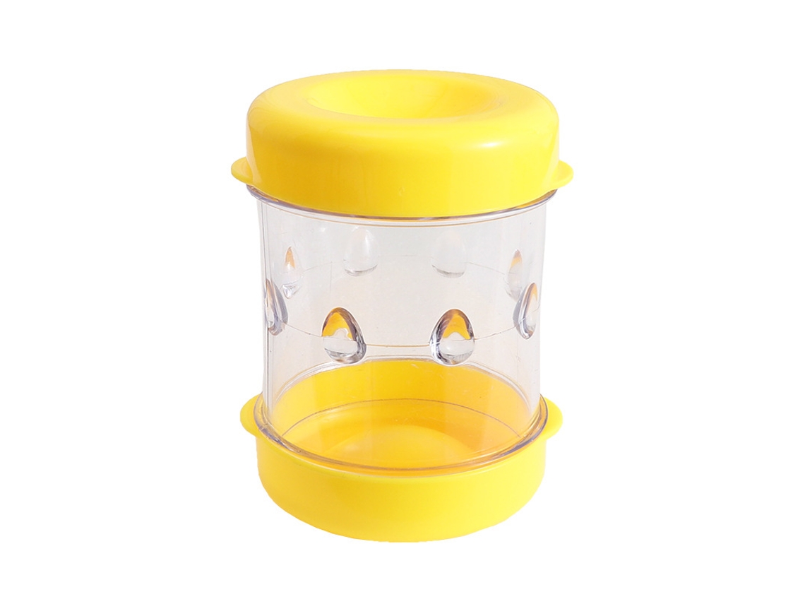 Perforador de huevos sencillo y fácil de usar, separador de huevos, sartén para huevos escalfados de 2 piezas (amarilla)