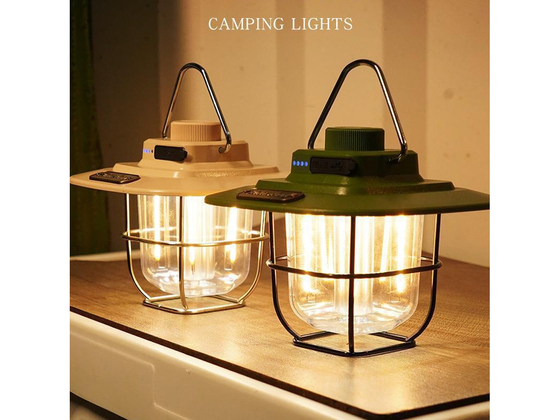 Lámpara Led Recargable Para Camping, Linterna Para Tienda De Campaña, Resistente Al Agua, Batería Externa, Ajuste Continuo.