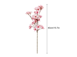 Melocotón artificial (rama corta de seda rosa de 40 cm)