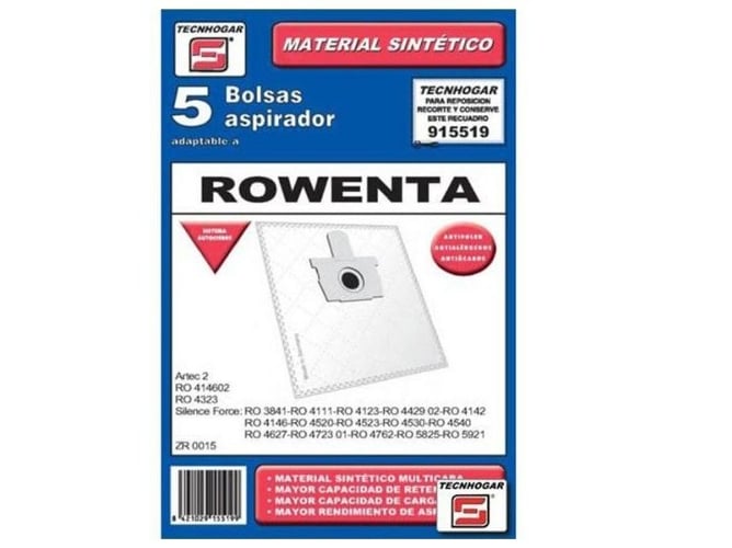 Bolsa de Aspirador TECNHOGAR 915519 (5 uds)
