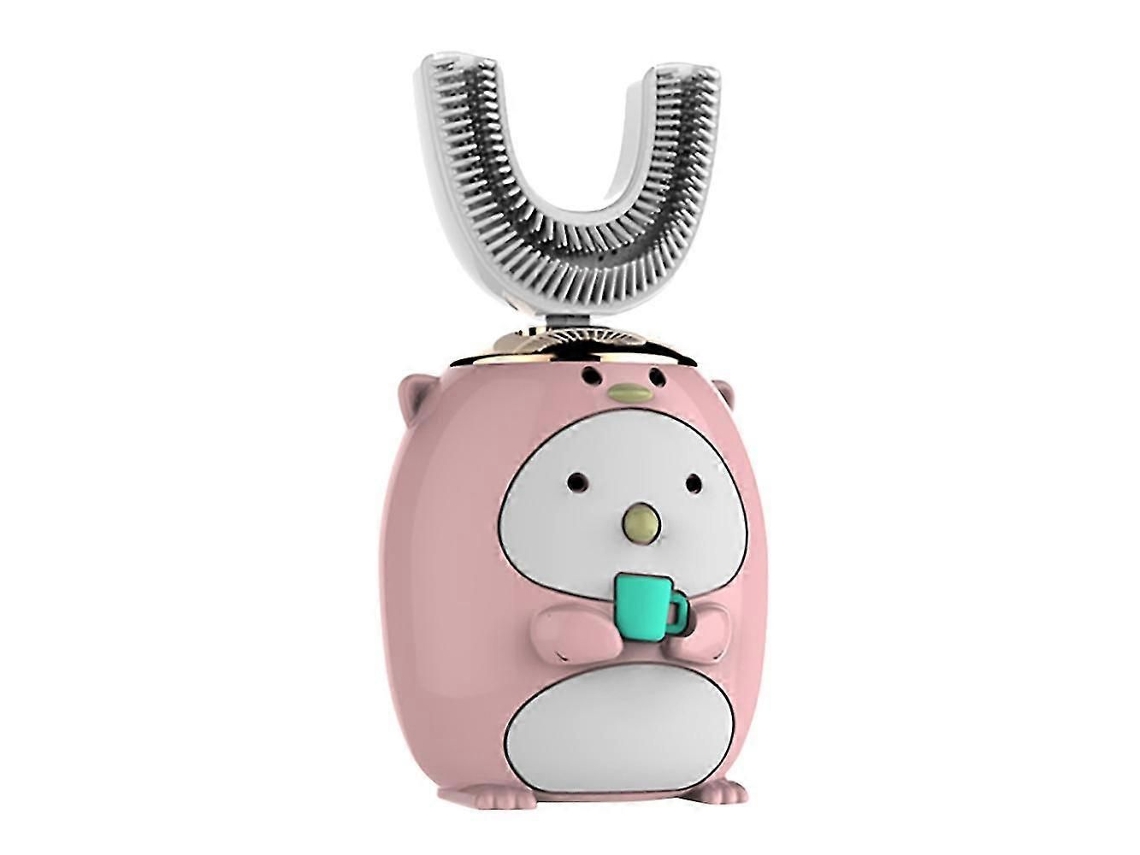 1 Unidade De Escova De Dentes Elétrica Ultrassônica Inteligente Infantil Em Formato De U, Recarregável Via Usb, Sem Fio.