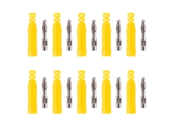 10 Conectores Banana De Cobre Rojo De 4 Mm Con Cubierta Metálica, Conector Macho Para Equipos De Prueba.