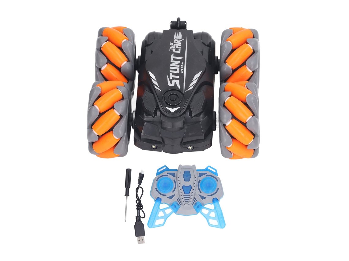 2026altiro Rc Stunts Car 4wd Rotary Volteo Recargable 2.4g Control Remoto Drift para Niños Naranja