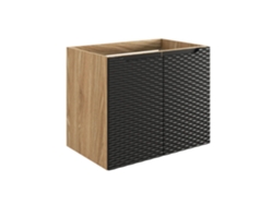 Armario Bajo Lavabos FURNLUX Ocean (Negro, Madera Contrachapada - 70X46X57 Cm)