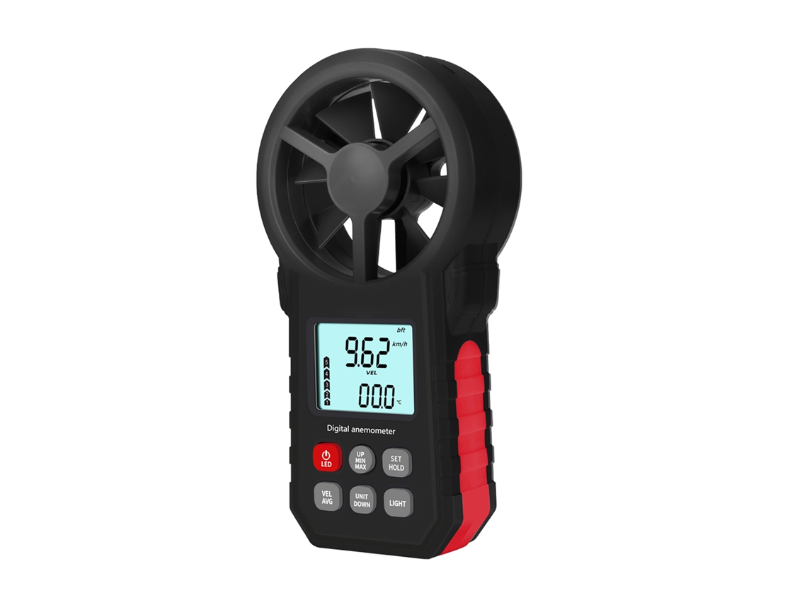 Anemómetro Portátil Medidor De Velocidad Del Viento Con Lcd Para Meteorología Navegación Surf Pesca