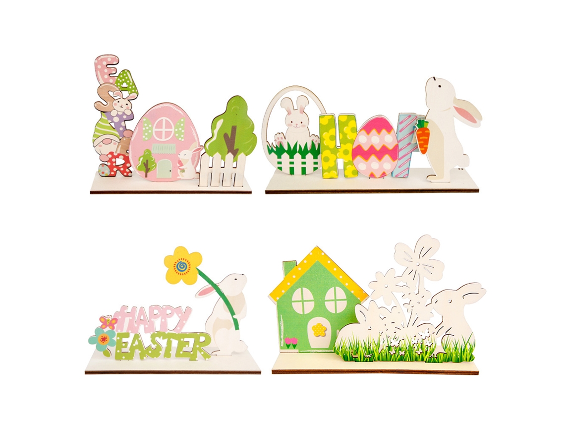 Decoraciones de Pascua: Manualidades de madera - 4 estilos
