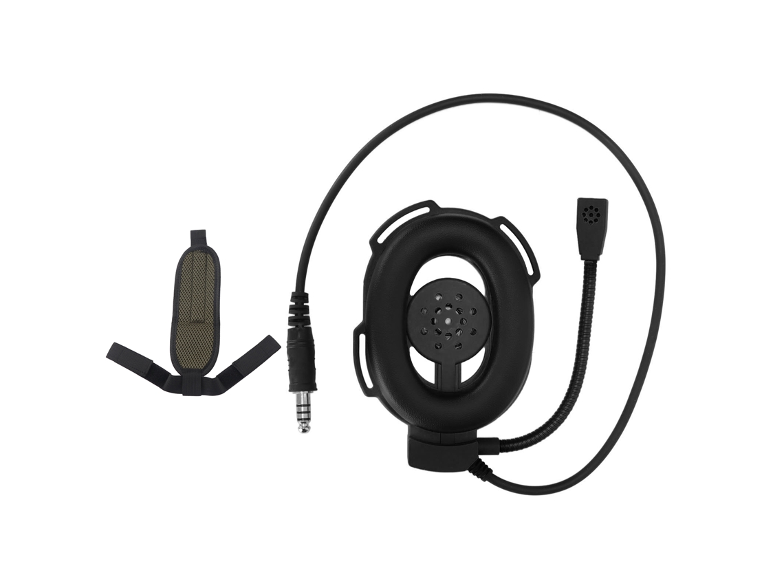 Auriculares Monoaurales Para Cascos De Motocicleta Con Conector Militar Estándar, Color Negro.