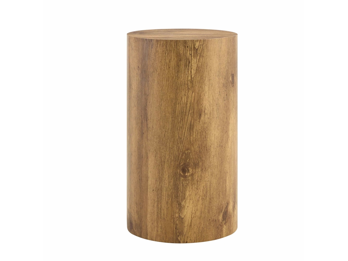 Mesa De Centro Redonda 30 Cm - Mdf Con Acabado Madera - Diseño Moderno Y Minimalista