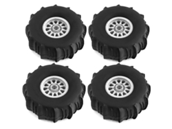 4 ruedas hexagonales para neumáticos de camión de arena desértica de recorrido corto de 138 mm (1/7/8 pulgadas y 17 mm) para Arrma Mojave UDR DF7 FS.