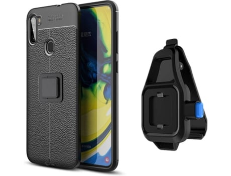 Funda Samsung M11 Rugged Leather con Soporte de Cintura Negro