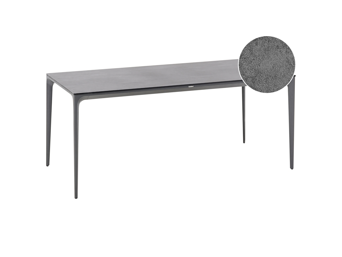 Mesa De Refeição De Jardim Sovareto 180 Cm 90 Cm Efeito De Pedra Cinzento Escuro