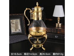 (g1228 Oro) Cafetera De Hotel De Lujo Estilo Retro Con Vidrio Calefactor