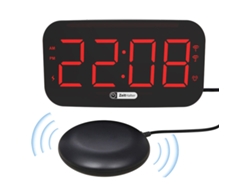 Reloj LED digital con alarma, control de brillo y función de repetición