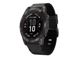 Bracelete Para Garmin Fenix 7s Pro (42mm) - Couro - Fivela De Aço (20mm) Preto