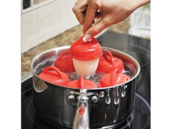 Cocedor de huevos de silicona, juego de cocedor de huevos (sin cáscara), huevera, utensilios para cocinar huevos Rosewell