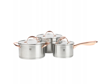 Conjunto de 3 ollas cacerola MASTERS acero inoxidable KARL HAUSMANN