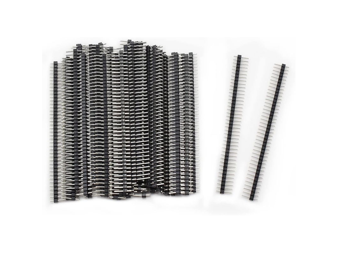 50 Conectores De Cabezal De Rosca Simple De 40 Pines Y 2,54 Mm (50 Unidades - 1 Pin)