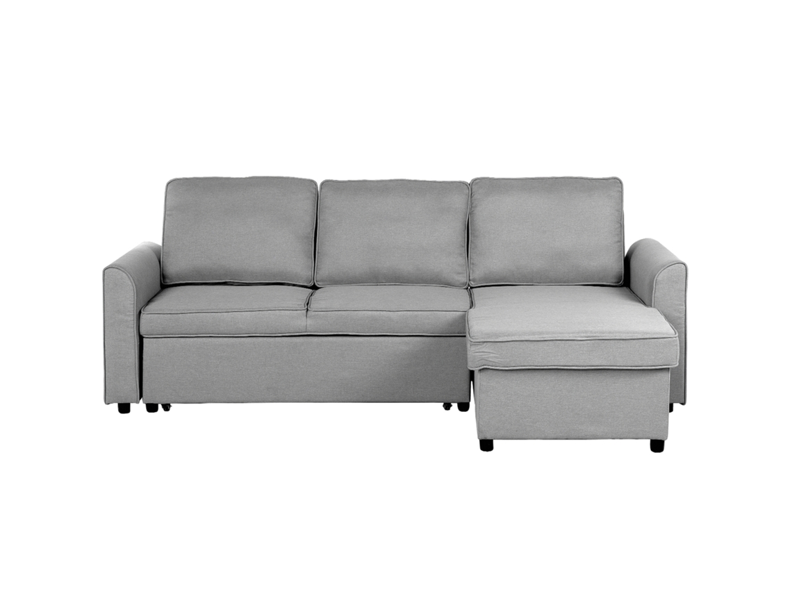 Sofá esquinero izquierdo BELIANI Nesna de Poliéster Gris 228x145x84