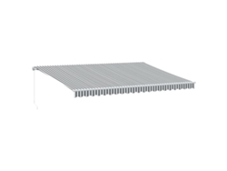 Maison Exclusive - Toldo Retráctil Manual Gris Antracita Y Blanco 500x350 Cm