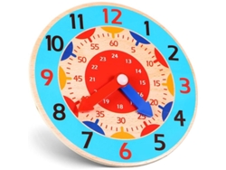 Reloj De Madera Educativo Para Que Los Niños Aprendan A Leer La Hora, Juguete Colorido Con Manecillas, Ideal Para El Aula Y Para Jugar En Familia.