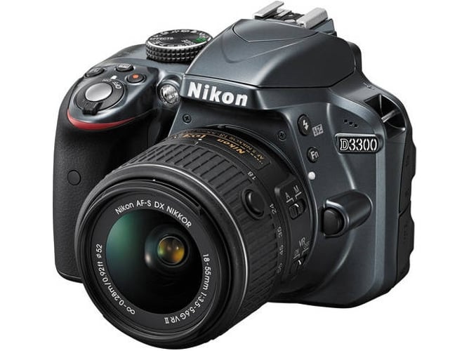 Kit Cámara Réflex NIKON D3300 + 18-55mm f/3.5-5.6G VR II + 8GB (Negro - 24.2 MP - Sensor: DX - ISO: 100 a 12800)