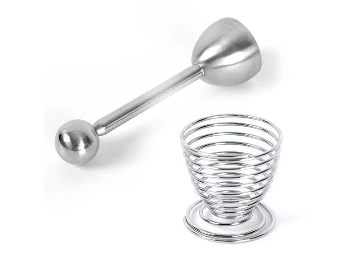 Juego De Abrehuevos De Acero Inoxidable Para Huevos Duros Y Pasados Por Agua.