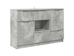 Maison Exclusive - Vitrina Gris Concreto 100 X 30 X 65,6 Madera Contrachapada