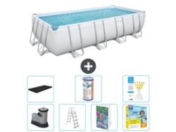 Bestway Piscina Bestway Power Steel Retangular - 549x274x122 Cm - 8-peças S572