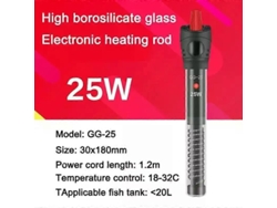 Aquecedor de Aquário Digital 25w a 500w com Termômetro e Controle Automático Temperatura Constante, À Prova Xplosão. GOKOCO