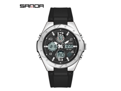 Reloj Electrónico (negro Y Plateado Para Mujer), Reloj Deportivo Impermeable Para Exteriores, Reloj Electrónico Luminoso Multifuncional.