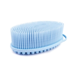 Esponja Exfoliante Corporal De Silicona, Fácil De Limpiar, Con Almohadilla Higiénica (azul)